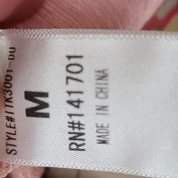 Dress Up Pastel Pink Crinkle Gauze Blouse Size Medium Bohemian Lightweight Top - Picture 8 of 11